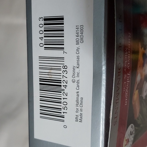 Hallmark Disney Ornament 1998. Runaway Tobaggon 2 piece set - Picture 13 of 14